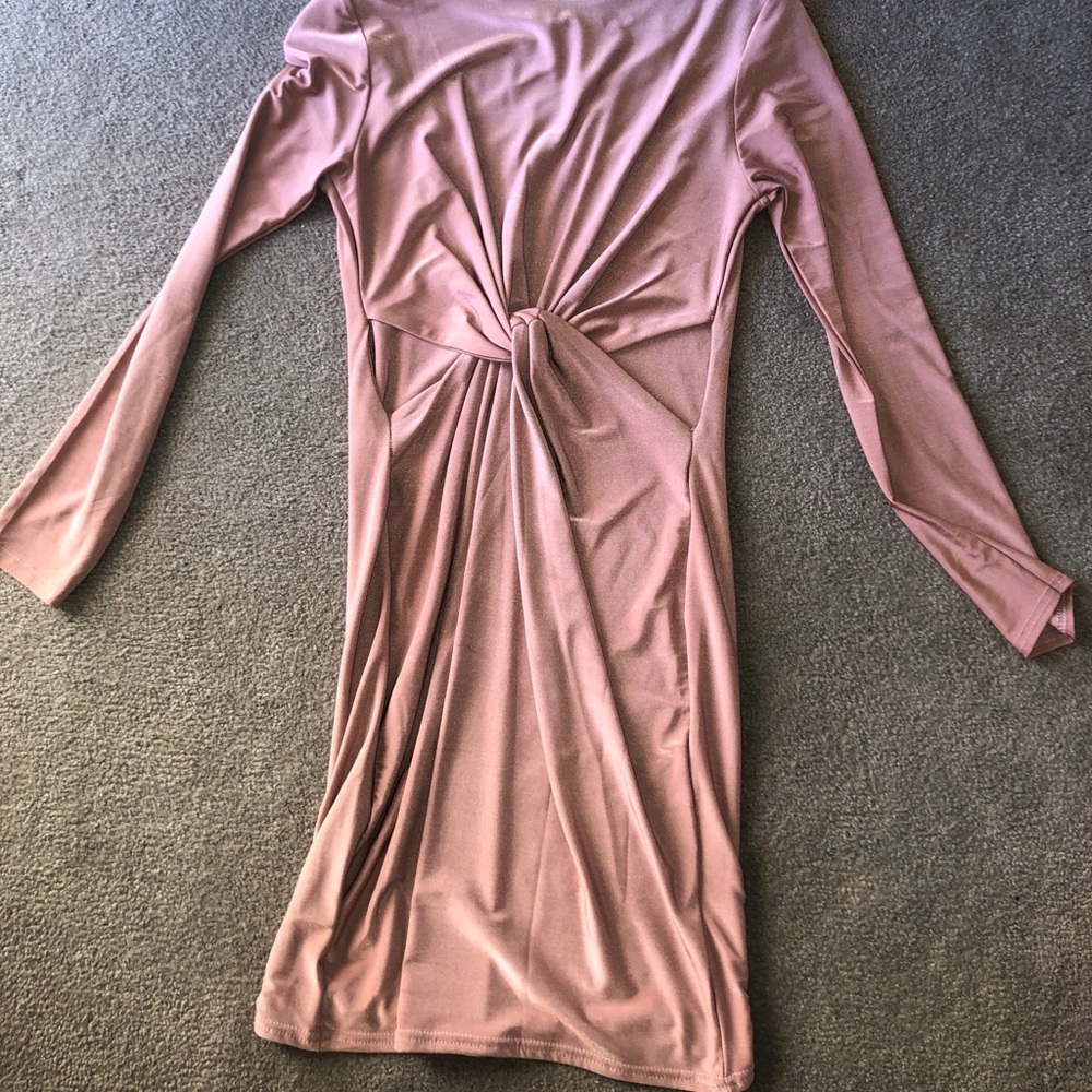 Missguided blush bodycon dress